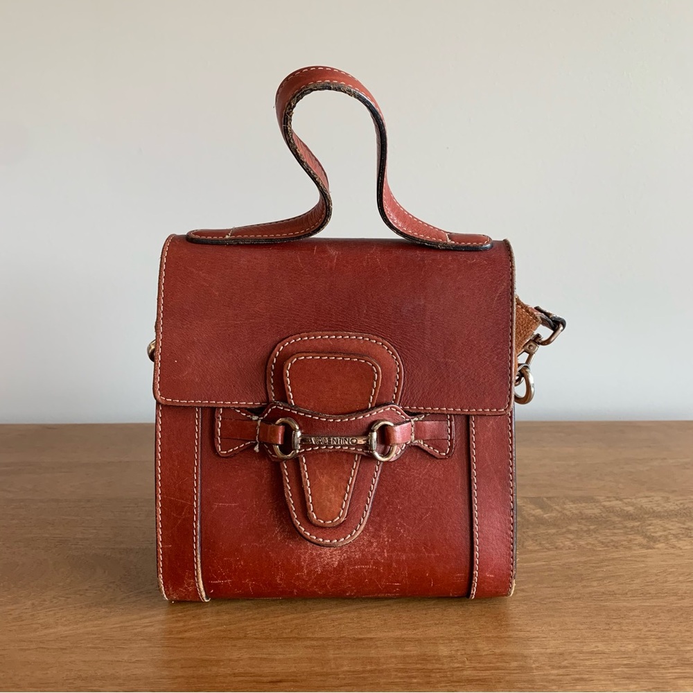 Valentino Brown Leather Satchel